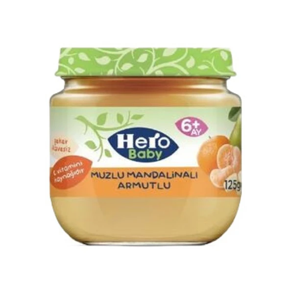 Hero Baby Maması Kavanoz Mandalina Muz Ve Armut Aromalı ürün görseli 1