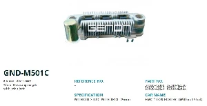 Unıversal Diyot Tablası>mıtsubıshı L200/hyundaıh100-Accent/dodge(uwa-3506)75mm(6diot) - Genon-Gnd-M501c - Resim 1