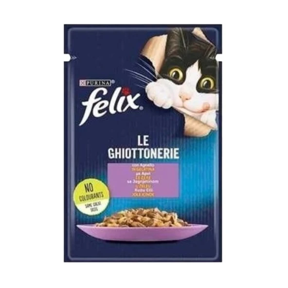 Felix Jöle İçinde Kuzu Etli Yetişkin Kedi Yaş Konserve Maması 85 Gr ürün görseli 1