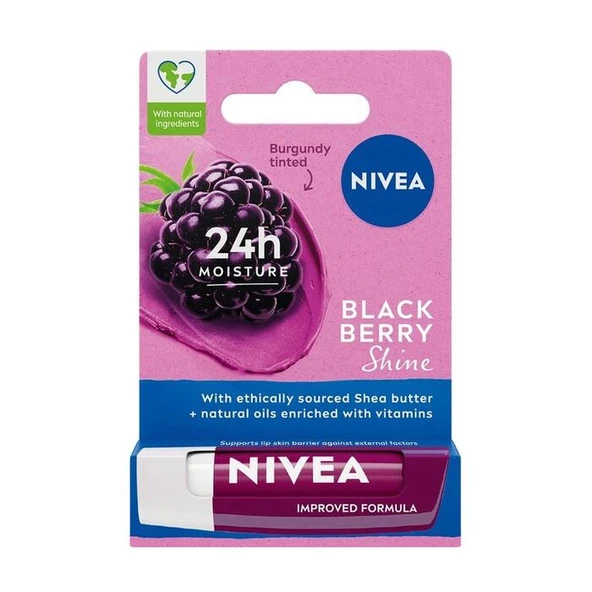 NIVEA Blackberry Shine Dudak Bakım Kremi 4.8 Gr ürün görseli