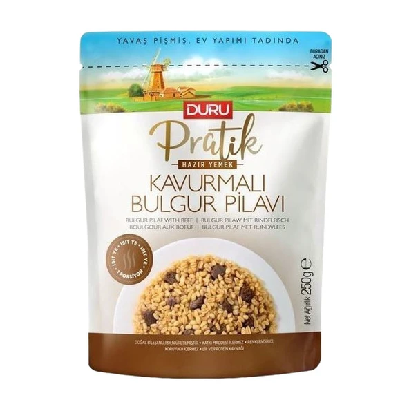Duru Bulgur Pilavı Pratik Kavurmalı 250 Gr ürün görseli