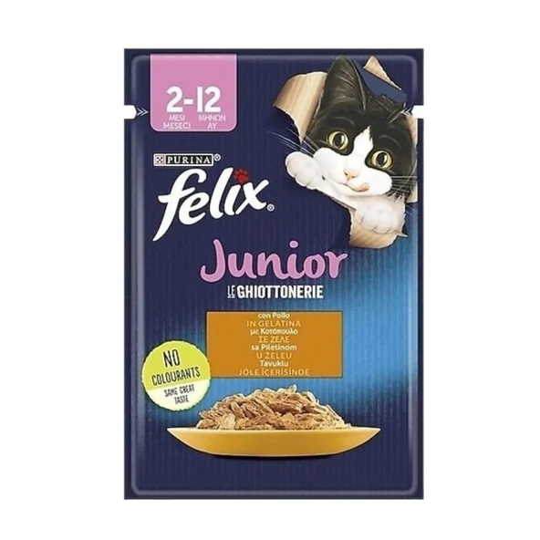 Felix Jöle İçinde Tavuk Etli Yavru Kedi Yaş Konserve Maması 85 Gr ürün görseli 1