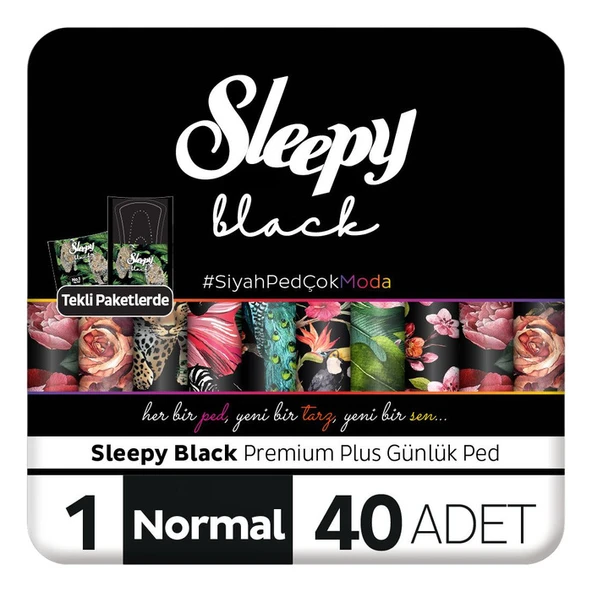 Sleepy Ped Günlük Normal Black No:1 40'lı ürün görseli 1