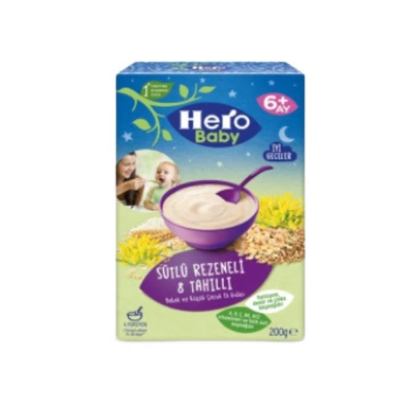 Hero Baby Kaşık Maması Sütlü 8 Tahıllı Rezeneli 200 Gr ürün görseli 1