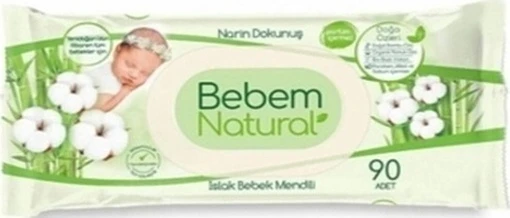Bebem Natural Islak Mendil 90'lı 4'lü ürün görseli 1