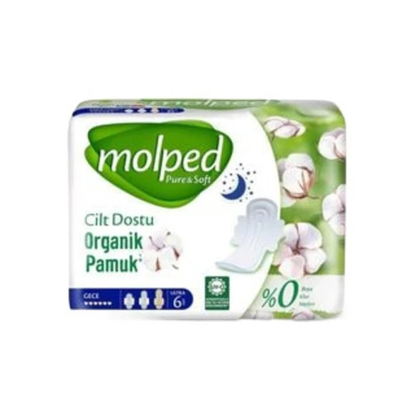 Molped Ped Pure Soft Gece Teklı Paket 6'lı ürün görseli