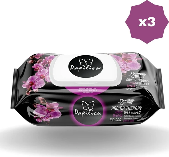 Papilion Islak Havlu 100'lü Aroma Terapy - 3 Adet ürün görseli