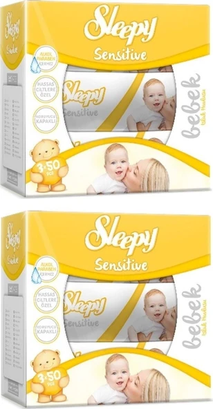Sleepy Sensitive Islak Havlu Mendil 50 Yaprak 6 Lı Set Tekli