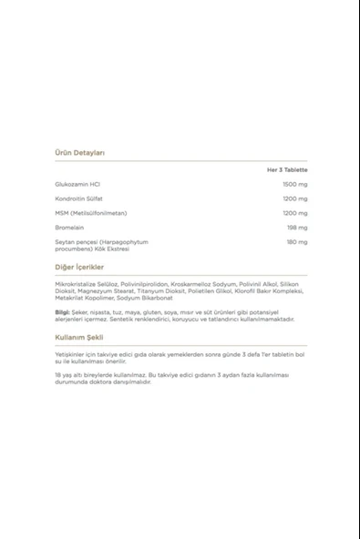 Nutraxin Artroflex Glukozamin 90 Tablet 2 Adet - Resim 2