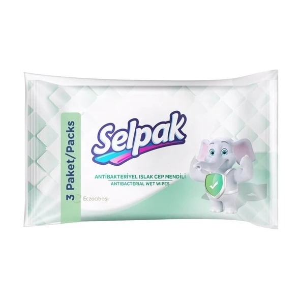 Selpak Antibakteriyel Islak Cep Mendili 10'lu ürün görseli 1