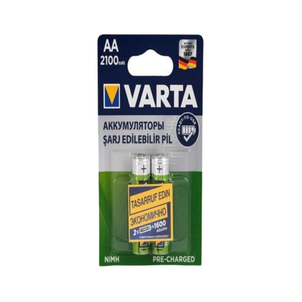 Varta 56706 Şarjlı Kalem Pil (Aa) 2100 Mah 1.2 V 2'li ürün görseli
