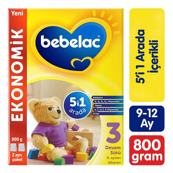 Bebelac Çocuk Devam Sütü No 3 800 Gr ürün görseli 1
