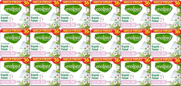 Molped Pure & Soft Hijyenik Ped Uzun 18 x 36'lı ürün görseli 1