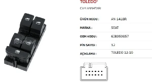 Unıversal Toledo 12-19 Sol Dörtlü - Mcar-An1418r - Resim 1
