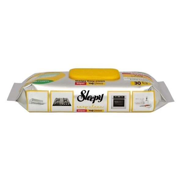 Sleepy Yağ Çözücü Havlu Süper Clean 30 Yaprak ürün görseli