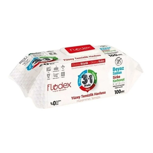 Flodex Yüzey Temizleme Havlusu 3'ü 1 Arada 100'lü
