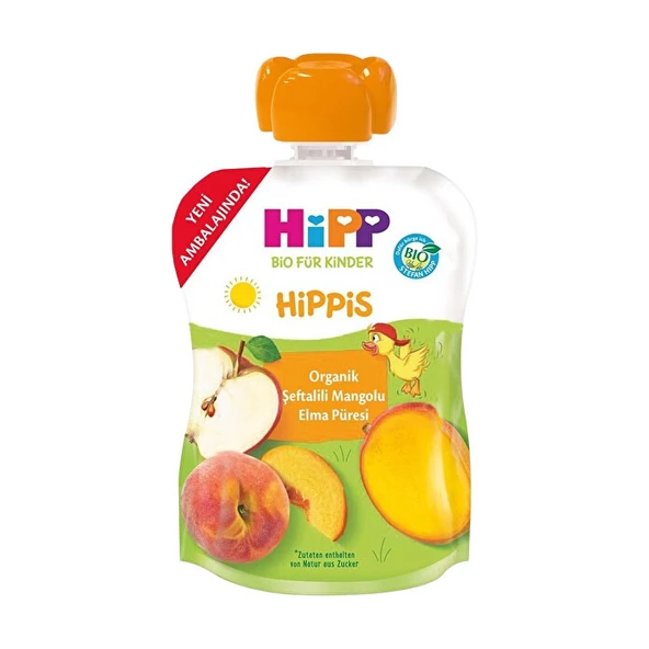 Hipp Püre Organik Şeftali Mango Elma 100 Gr ürün görseli 1