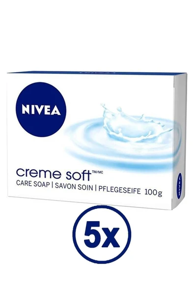 NIVEA Creme Soft Care Sabun 100 Gr 5 Adet ürün görseli