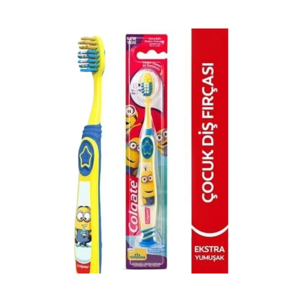 Colgate Diş Fırçası Çocuk Minions Vakumlu Yapışkan Sap Ekstra Yumuşak +6 Yaş ürün görseli