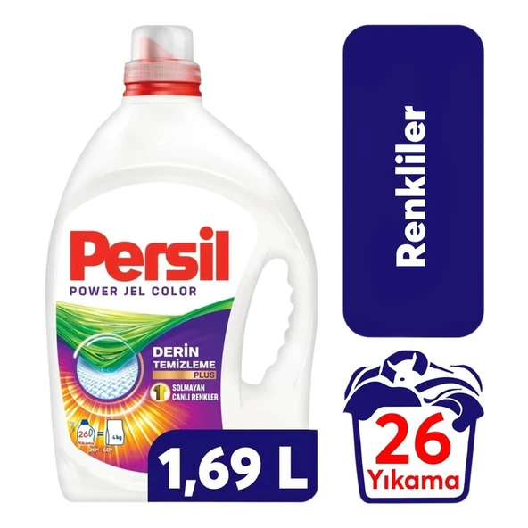 Persil Çamaşır Deterjanı Jel Power Renkliler Derin Temizleme 1.69 Lt ürün görseli