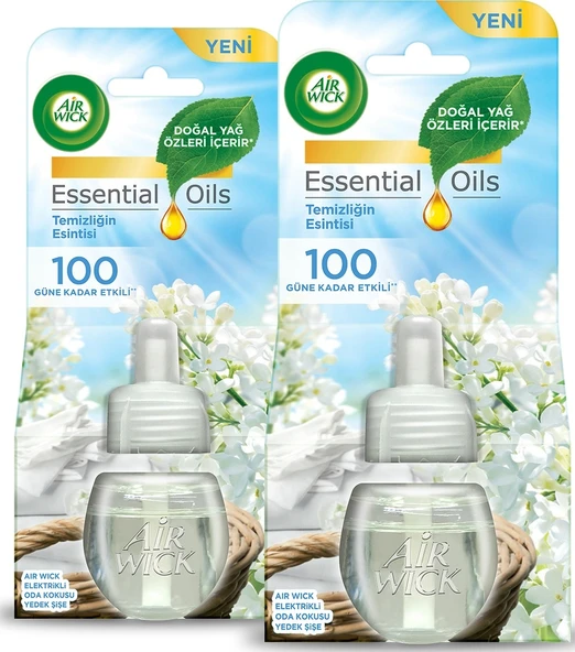 Air Wick Elektrikli Oda Kokusu Yedek Şişe Temizliğin Esintisi x 2 ürün görseli 1