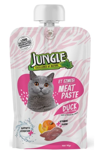 Jungle 90 gr Et Ezmesi Kedi Taze Ördekli & Bal Kabaklı 10'lu ürün görseli