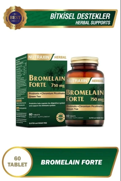 Nutraxin Bromelain Forte 60 Tablet 4 Adet ürün görseli