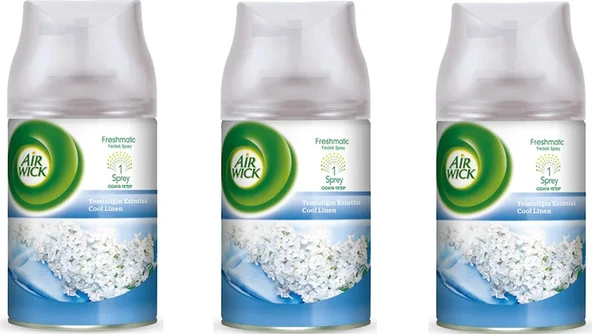 Air Wick Oda Parfümü Cool Linen Temizliğin Esintisi 3 x 250 ML ürün görseli 1