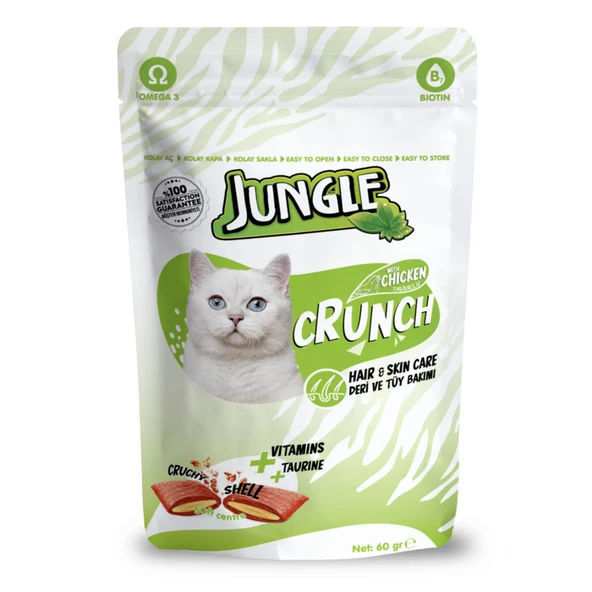 Jungle Mama Crunch Kedi Ödül Diri Ve Tüy Bakım 60 Gr ürün görseli 1