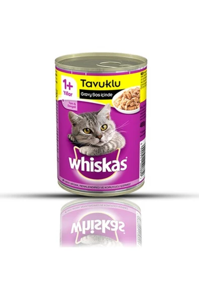 Whiskas Tavuklu Konserve Kedi Maması 400 gr X 12 Adet ürün görseli 1