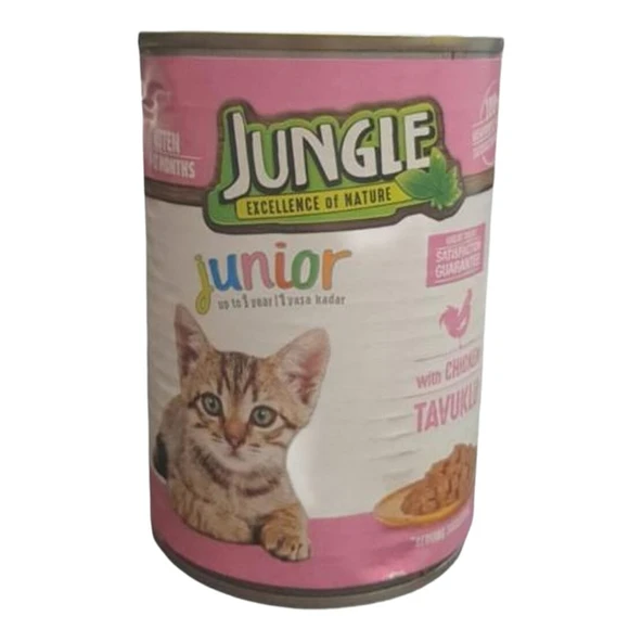 Jungle Mama Kedi Konserve Yavru Tavuklu 400 Gr ürün görseli 1