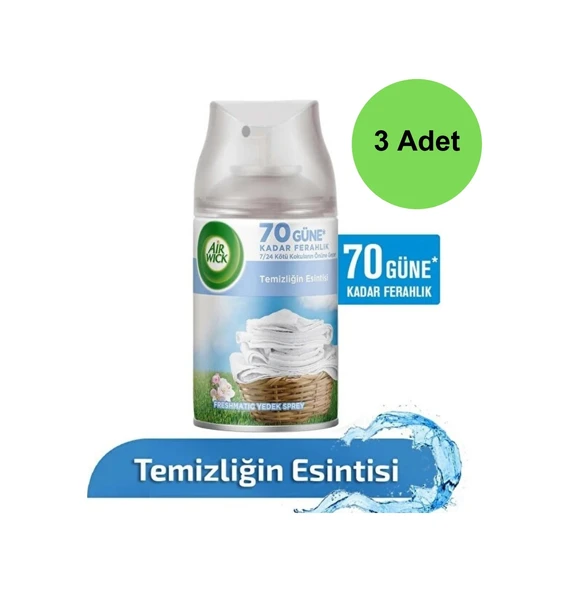 Air Wick Freshmatic Temizliğin Esintisi Yedek Sprey 3 x 250 ML ürün görseli 1