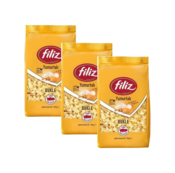 Filiz Yumurtalı Bukle Makarna 3 x 350 G ürün görseli