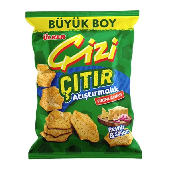 Ülker Çizi Çıtır Atıştırmalık Peynir & Soğan Aromalı 80 Gr ürün görseli 1