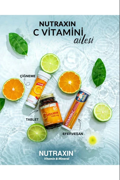 Nutraxin Efervesan - Vitamin C-D-Zinc 15 Tablet 4 Adet - Resim 5