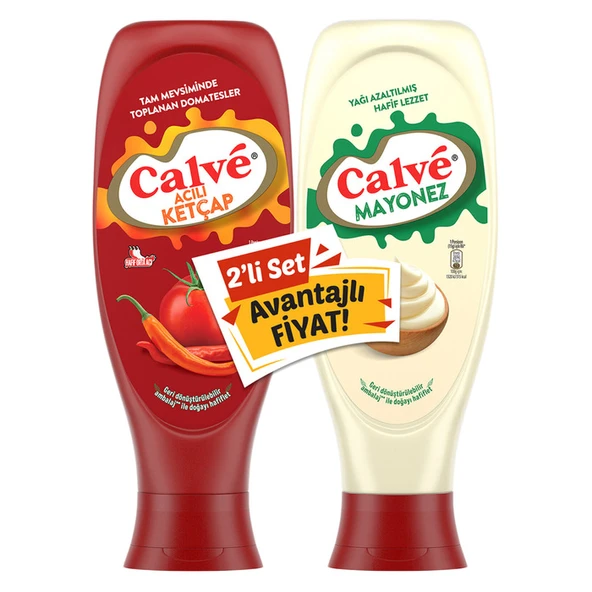 Calve Ketçap Acılı 600 Gr + Mayonez 540 Gr ürün görseli 1