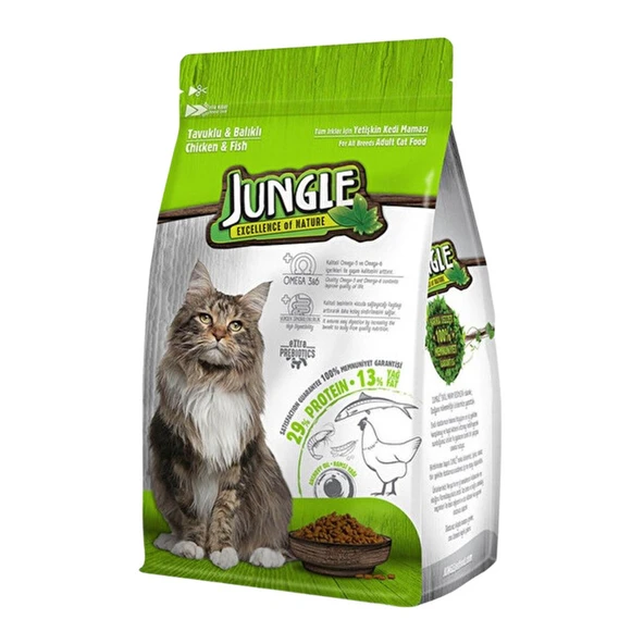 Jungle Mama Tavuk Balıklı Yetişkin Kedi 1,5 Kg ürün görseli