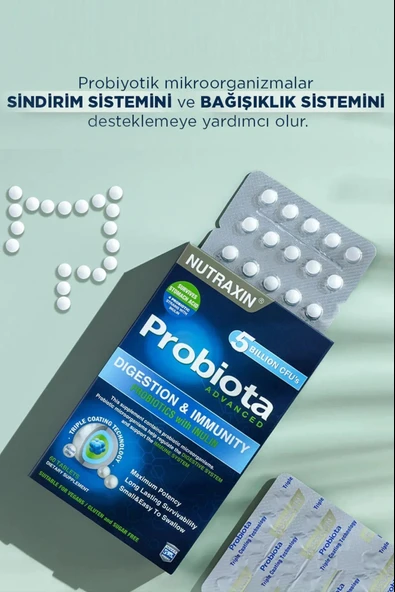 Nutraxin Probiota Advanced 60 Tablet 5 Adet - Resim 2