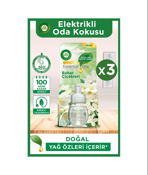 Air Wick Elektrikli Oda Kokusu Yedek Şişe Bahar Çiçekleri 3 x 20 ML ürün görseli 1