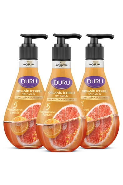 Duru Organik Içerikli Mandalina & Greyfurt Sıvı Sabun 3x500ml ürün görseli 1