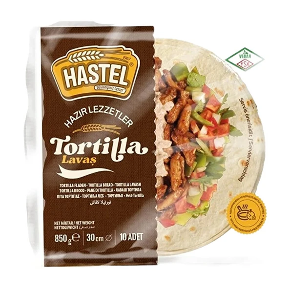 Hastel Hastel Tortilla Lavaş 10 Adet 30cm 850gr ürün görseli 1