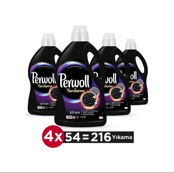 Perwoll Siyah Renkliler için Sıvı Çamaşır Deterjanı 54 Yıkama 4 x 2.97 L ürün görseli 1