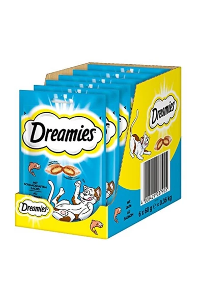 Dreamies Kedi Ödül Maması Somonlu 60gr 6'lı Paket ürün görseli 1