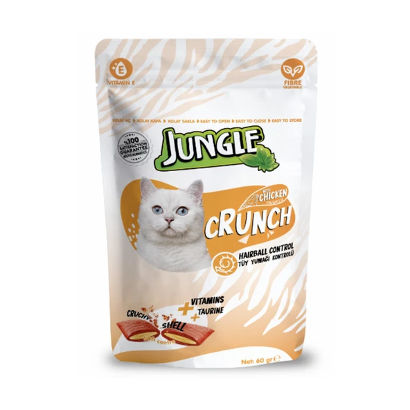 Jungle Mama Crunch Kedi Ödül Tüy Yumağı Kontrolü 60 Gr ürün görseli 1