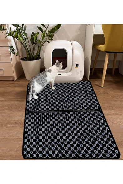 A 1968 AKTUNÇ TEKSTİL 3 XL PREMİUM DESENLİ KEDİ KUMU PASPASI 90 cm x 120 cm ürün görseli