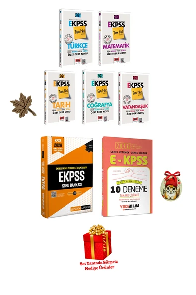 Pegem Akademi Yayıncılık 2026 EKPSS Tüm Dersler Ders Notları Soru Bankası ve Deneme E-KPSS Pegem Yargı Yediiiklim (Hediyeli) ürün görseli
