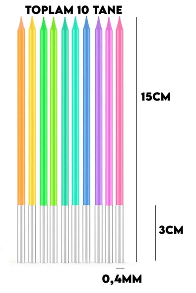 Big Party Rainbow Mum 14cm 10lu - Resim 3