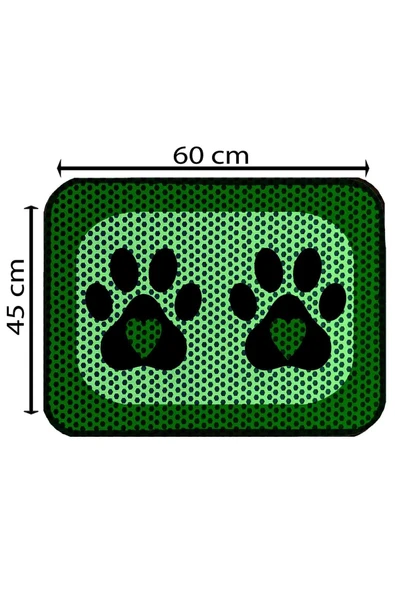 A 1968 AKTUNÇ TEKSTİL Elekli Tuvalet Önü Desenli Kedi Kumu Paspas 45 X 60 Cm - Resim 2