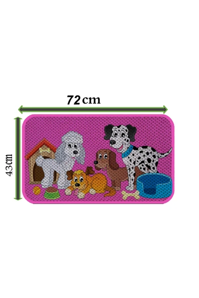 PeraMila KEDİ KÖPEK MAMA VE SU KABI ALTI PASPASI + TIRMALAMA - Resim 2