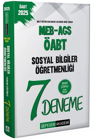 Pegem Akademi Yayıncılık Pegem 2025 ÖABT MEB-AGS Sosyal Bilgiler Öğretmenliği 7 Deneme Çözümlü Pegem Akademi Yayınları ürün görseli